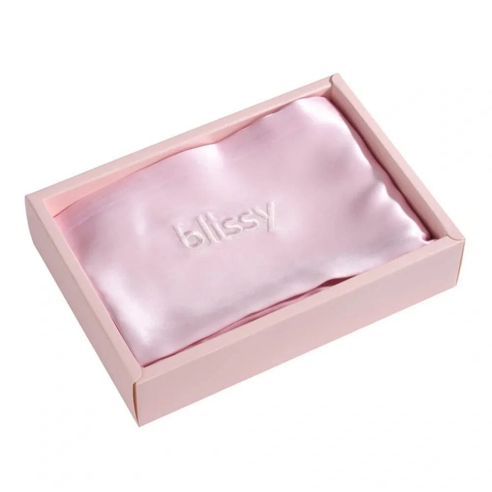 BLISSY SILK PILLOWCASE STANDARD SIZE (20”x26”) in ROSE PINK NEW IN SLIPCASE! - Picture 7 of 12